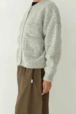 Amélie Alpaca Cardigan (Light Grey)