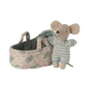 Baby Mouse in Carry Cot (Blue)
