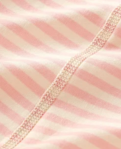 Baby Striped Zip Sleeper (Blush)