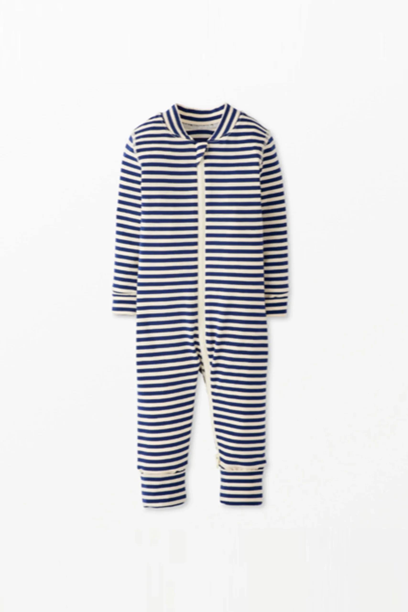 Baby Striped Zip Sleeper (Navy)