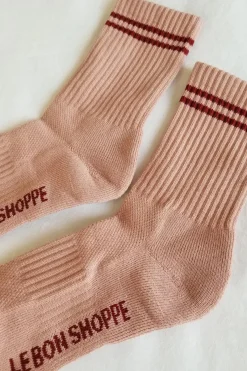 Boyfriend Socks (Vintage Pink)