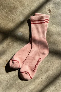 Boyfriend Socks (Vintage Pink)