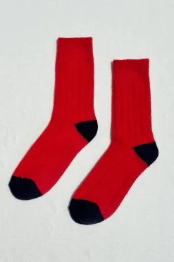Cashmere Socks (Poppy Red)