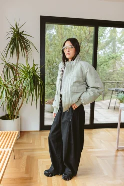 Chachi Bomber Jacket (Pale Aqua)