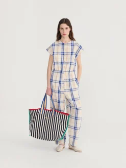 Color Block Cotton Bag