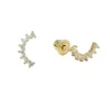 CZ Pear Crawler Studs (Solid Gold)