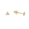 CZ Tri Studs (Solid Gold)