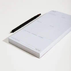 Daily Task Notepad Planner - White/Grey