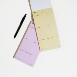 Daily Task Notepad Planner - Pink & Yellow