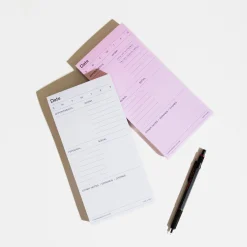 Daily Task Notepad Planner - Pink & Yellow