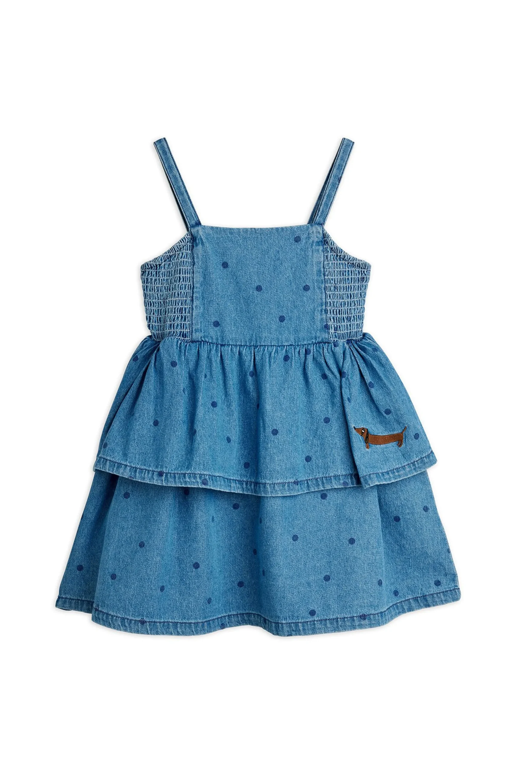 Denim Dots Strap Dress
