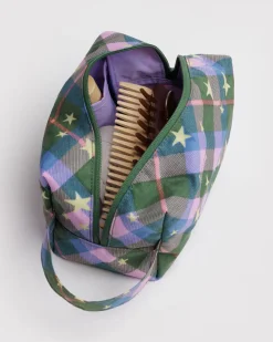 Dopp Kit (Green Star Plaid)