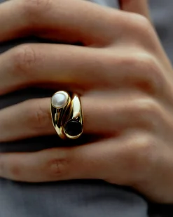 Dualism Freshwater Pearl Ring (Gold)