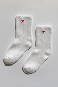 Embroidered Cloud Socks (White)