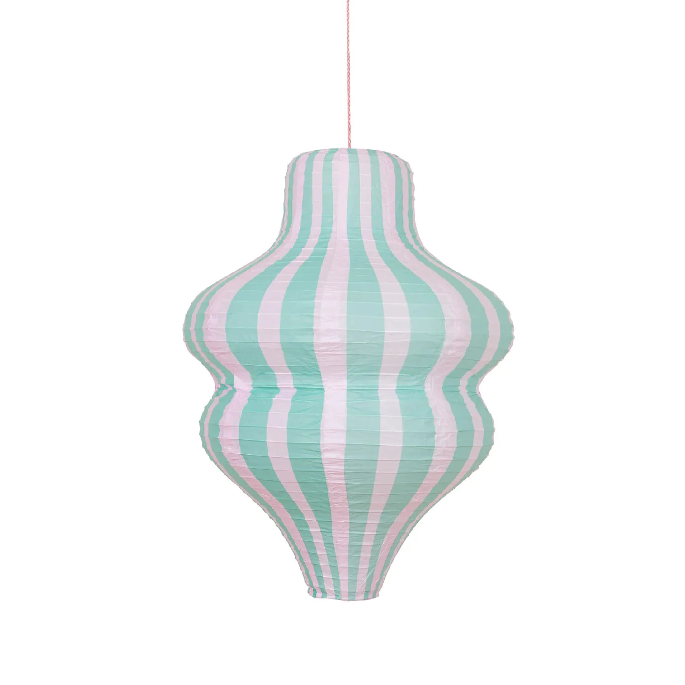 Hanging Paper Stripy Lantern Decoration x 3