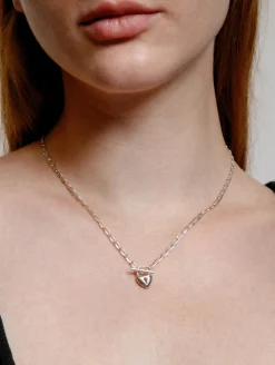 Heart Toggle Necklace (Silver)
