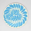 Large Round Birch Serving Tray (Sky Blue)