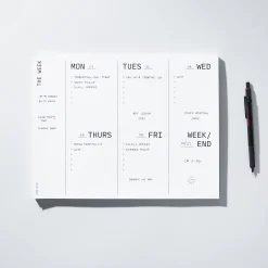 Large Weekly Desk Planner Notepad