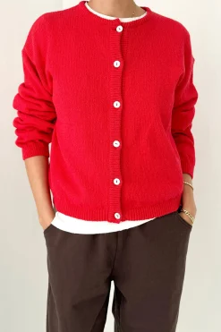 Leila Cotton Cardigan (Chili)