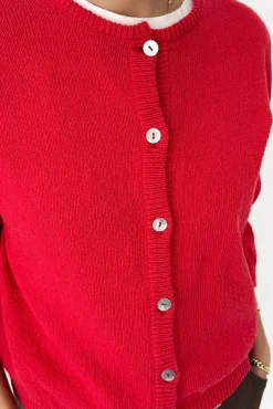 Leila Cotton Cardigan (Chili)