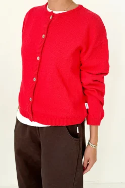 Leila Cotton Cardigan (Chili)