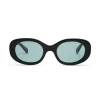 Lyna Sunglasses (Gloss Black Teal Lens)
