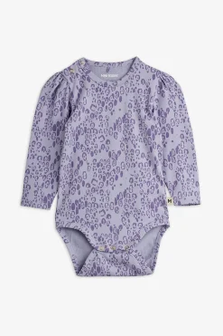 Mini Leopard Long Sleeve Onesie (Purple)
