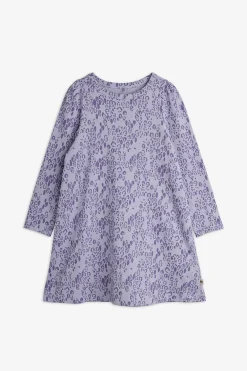 Mini Leopard Long Sleeve Dress (Purple)