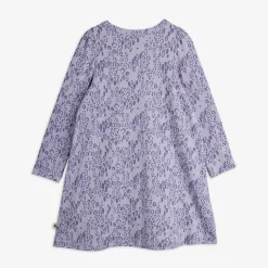 Mini Leopard Long Sleeve Dress (Purple)