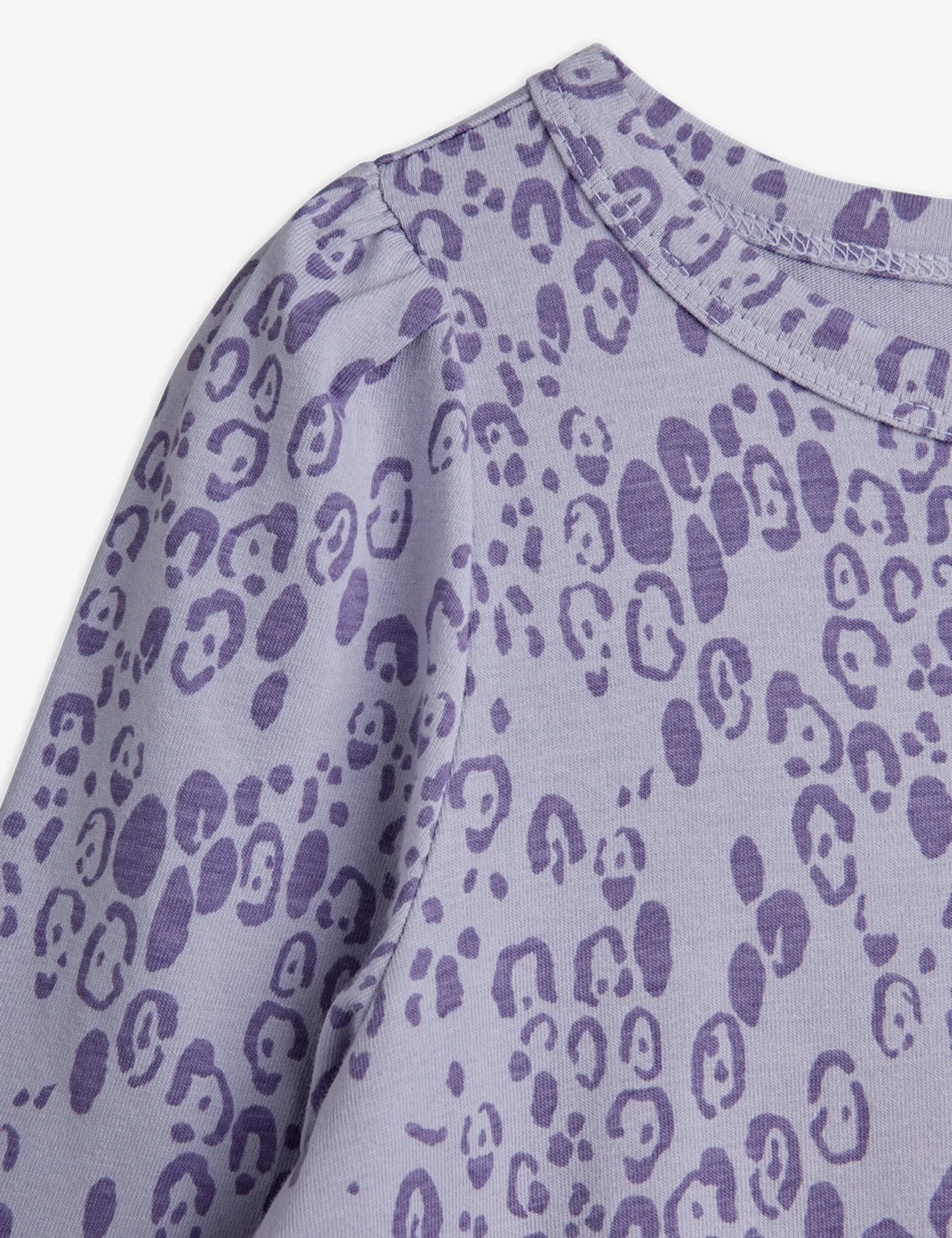 Mini Leopard Long Sleeve Dress (Purple)