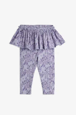Mini Leopard Skirt Leggings (Purple)
