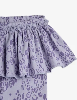 Mini Leopard Skirt Leggings (Purple)