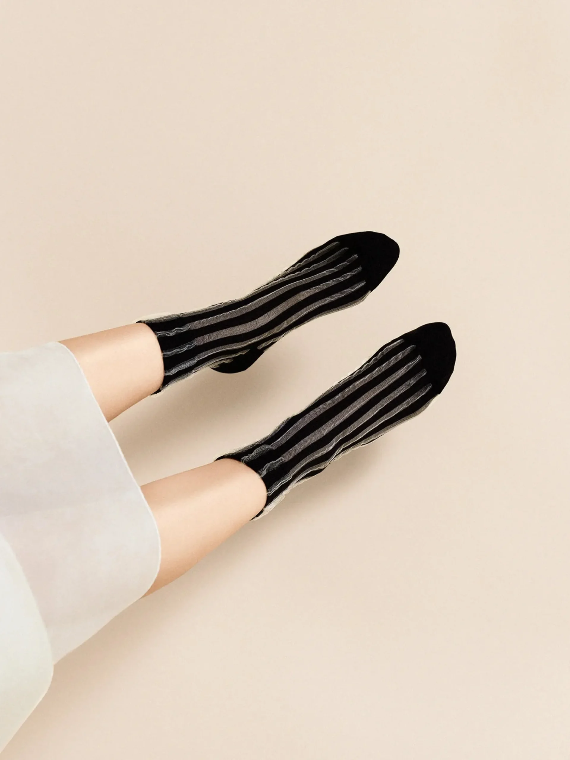 Mykonos Sheer Short Crew (Black)