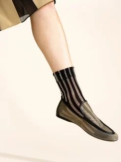 Mykonos Sheer Short Crew (Black)