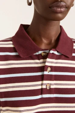 Noah Cinch Layered Rugby (Chocolate Stripe)