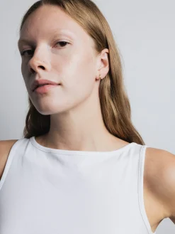 Organic Huggie Hoops (Gold)