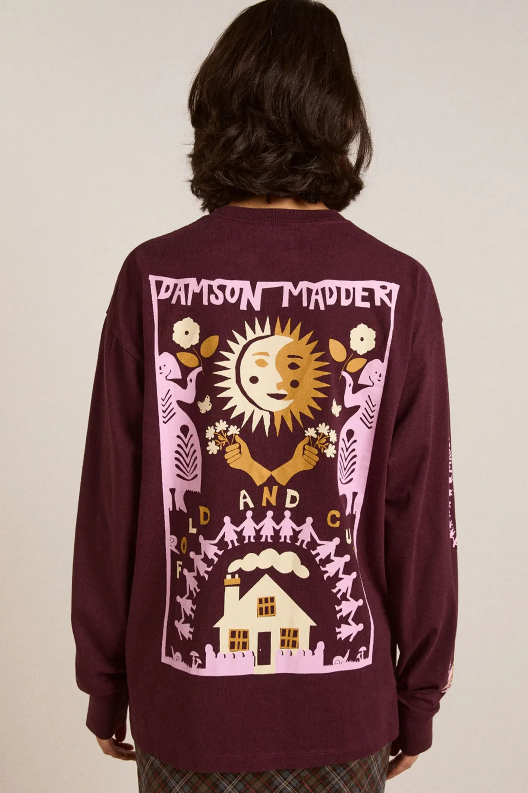 Paper Cut Gals Long Sleeve Tee (Fig)