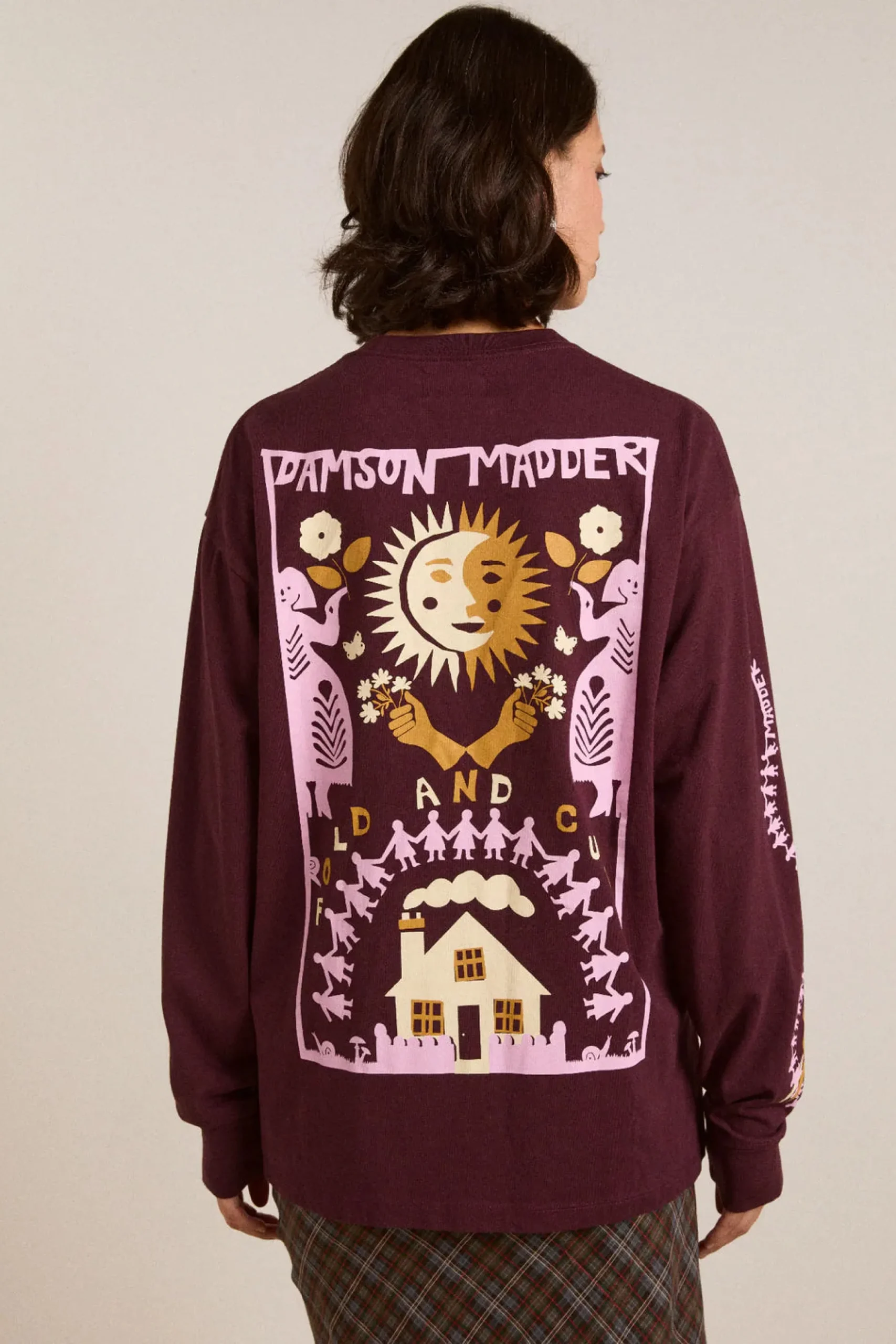 Paper Cut Gals Long Sleeve Tee (Fig)