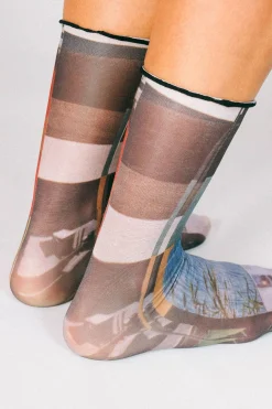 Paper Nylon Ankle Socks