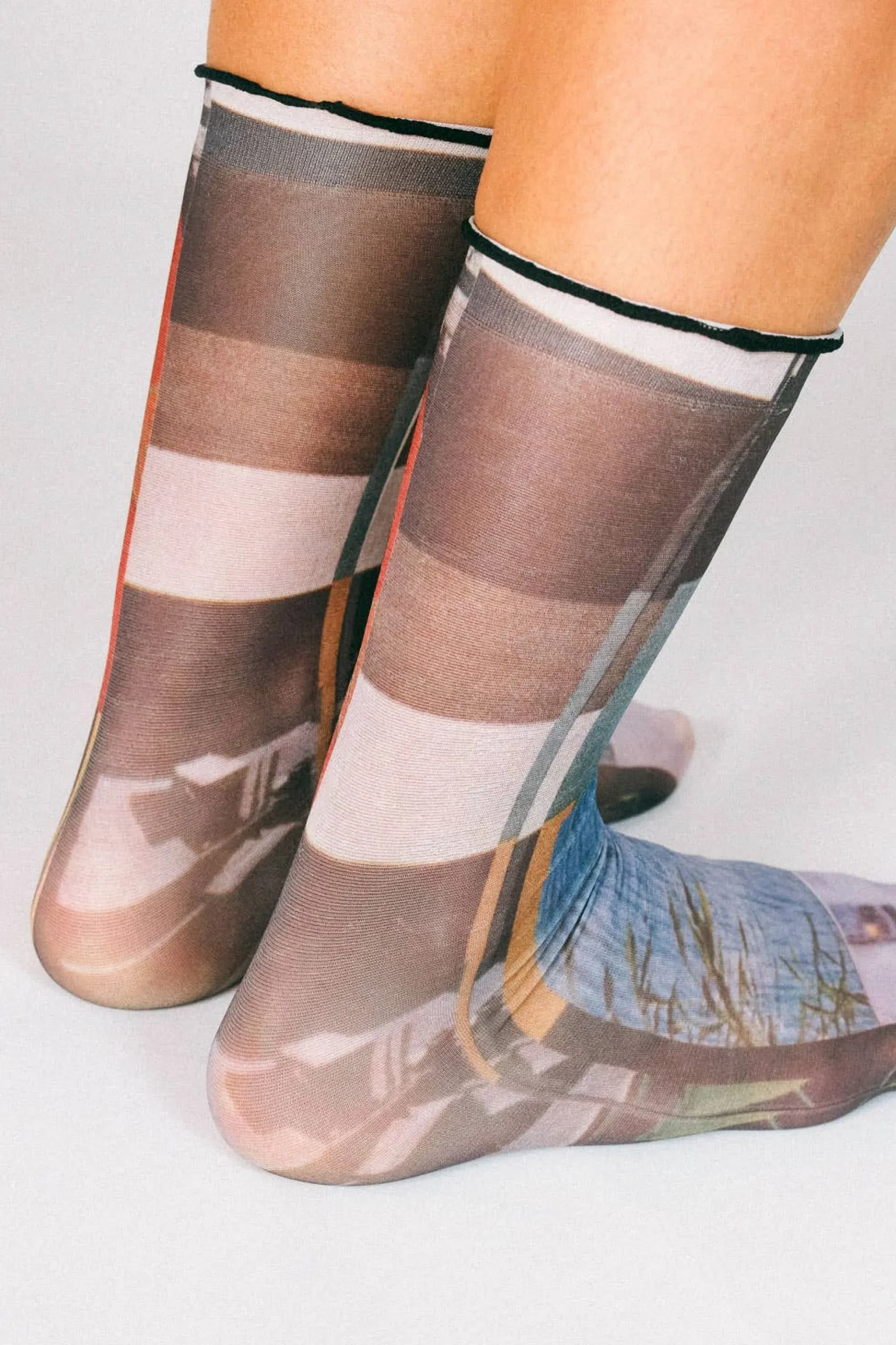 Paper Nylon Ankle Socks