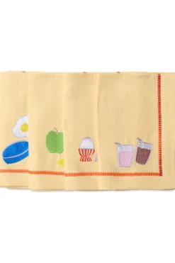 4-Piece Linen Napkin Set (Breakfast is Served)
