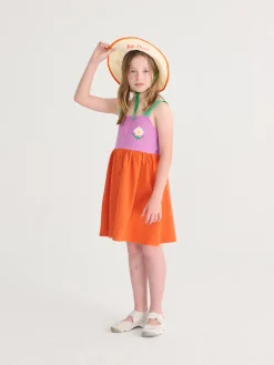 Pixel Daisy Color Block Woven Dress (Kids)