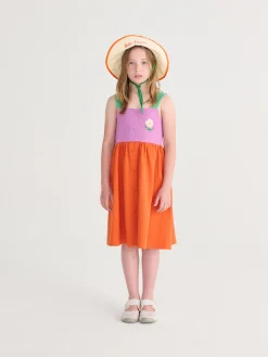 Pixel Daisy Color Block Woven Dress (Kids)