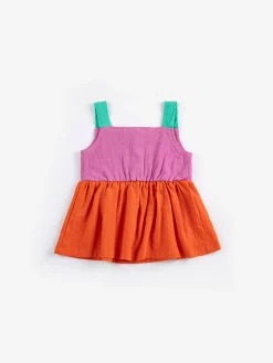 Pixel Daisy Color Block Woven Dress (Baby)