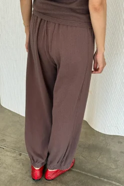 Pointelle Balloon Pants (Chocolate)