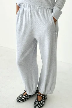 Pointelle Balloon Pants (Icy Grey)