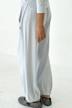 Pointelle Balloon Pants (Icy Grey)