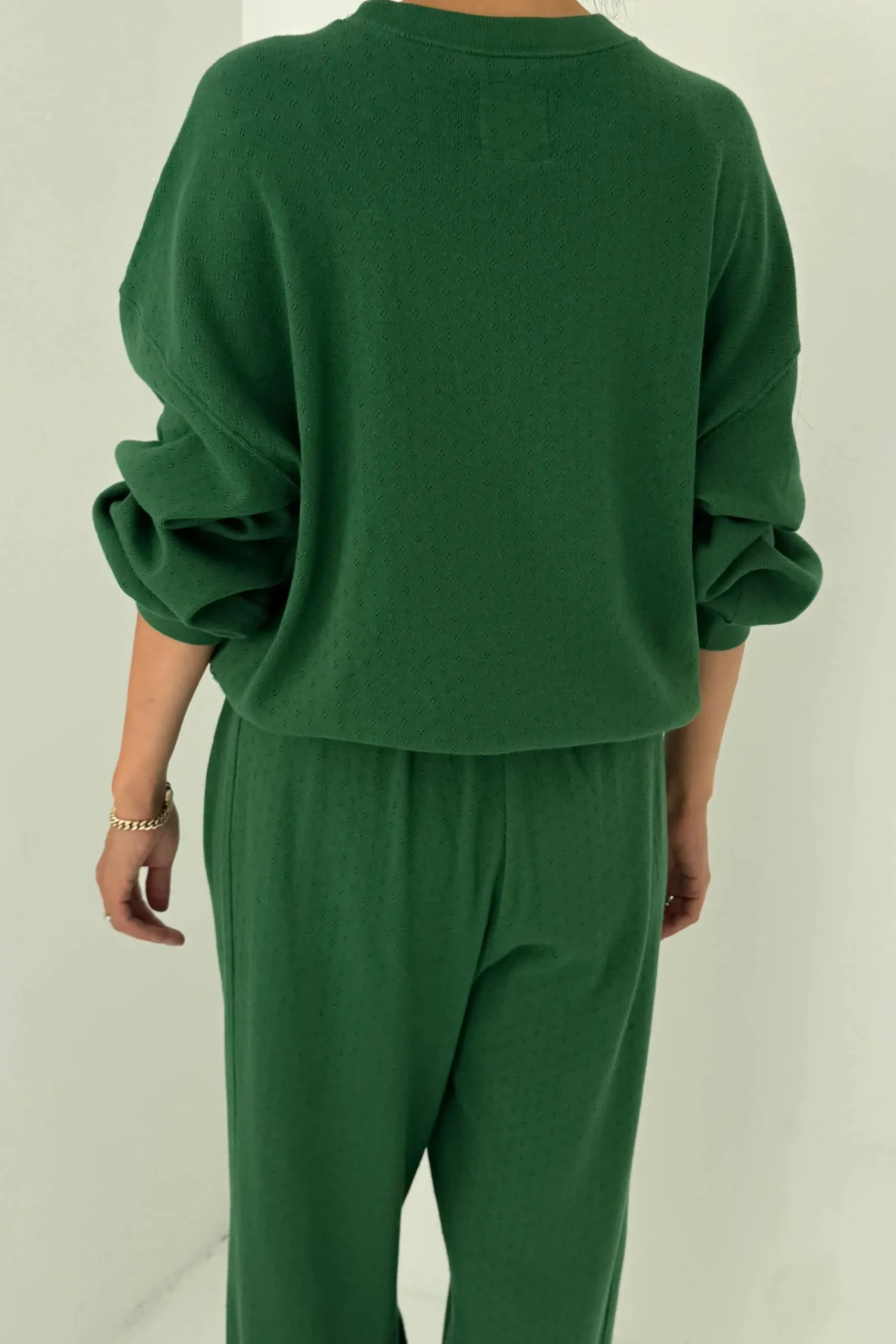 Pointelle Core Sweatshirt (Moss Green)