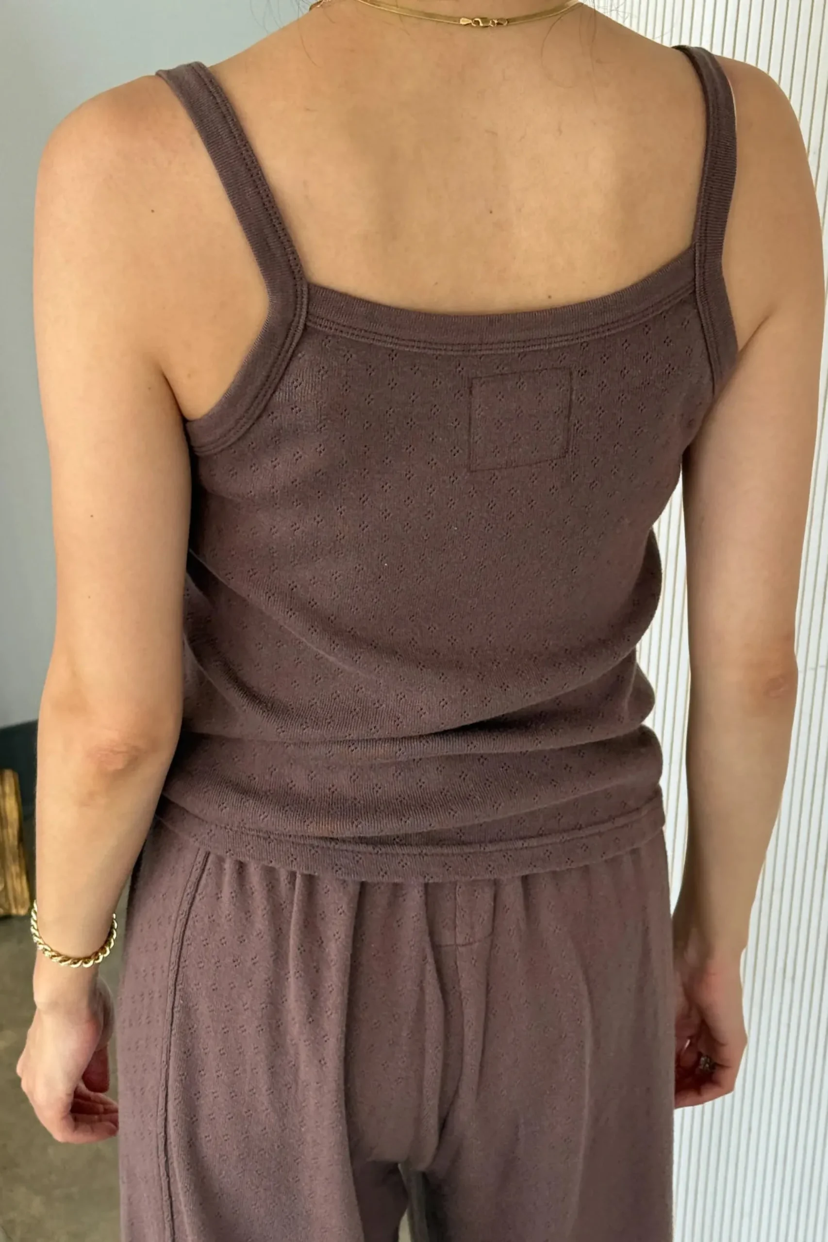 Pointelle Eve Cami (Chocolate)