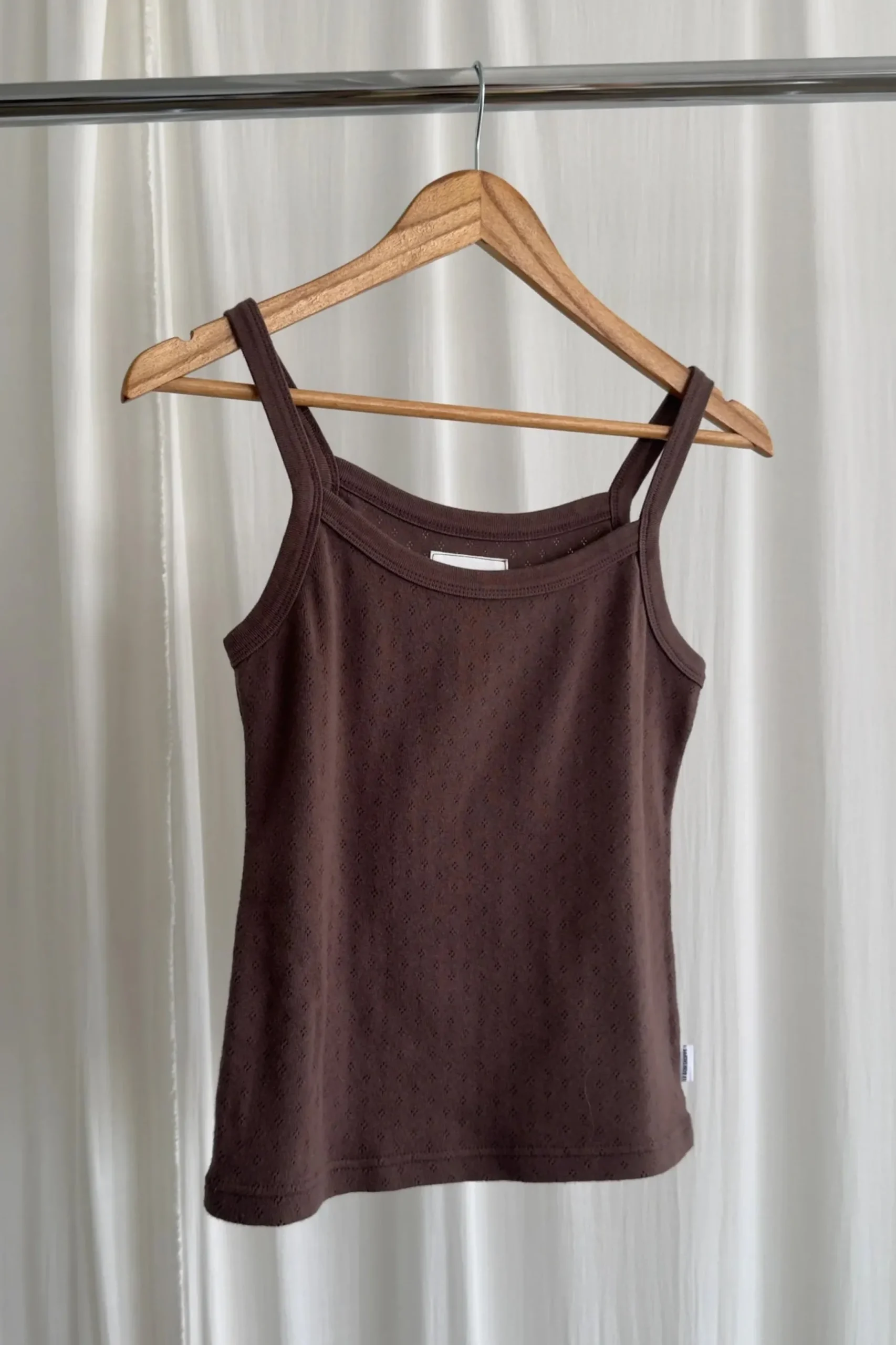 Pointelle Eve Cami (Chocolate)